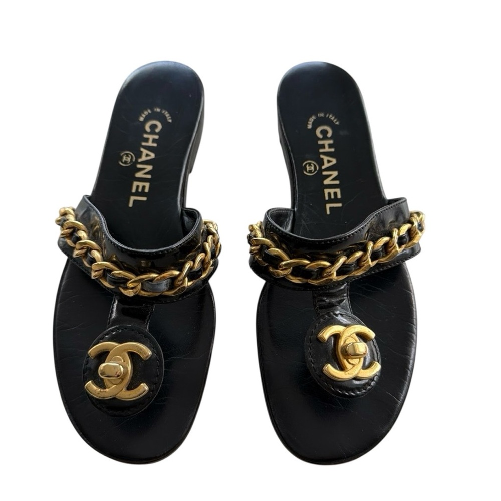 Chanel Turnlock Sandals - Picture 1 of 4